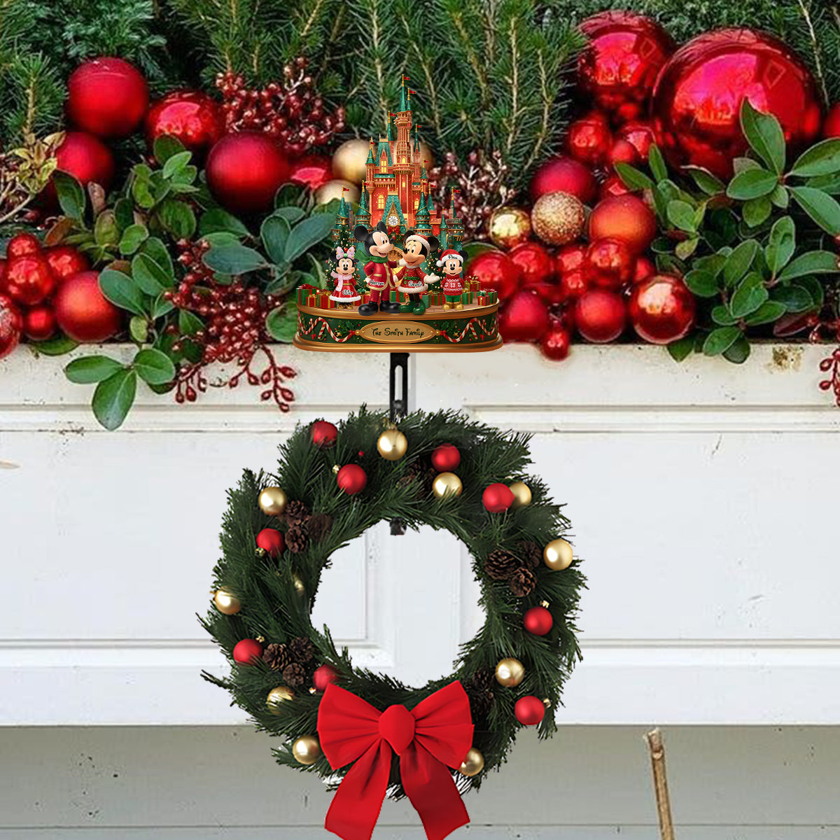 Our Christmas - Personalized Mouse Shaped Stocking Hanger