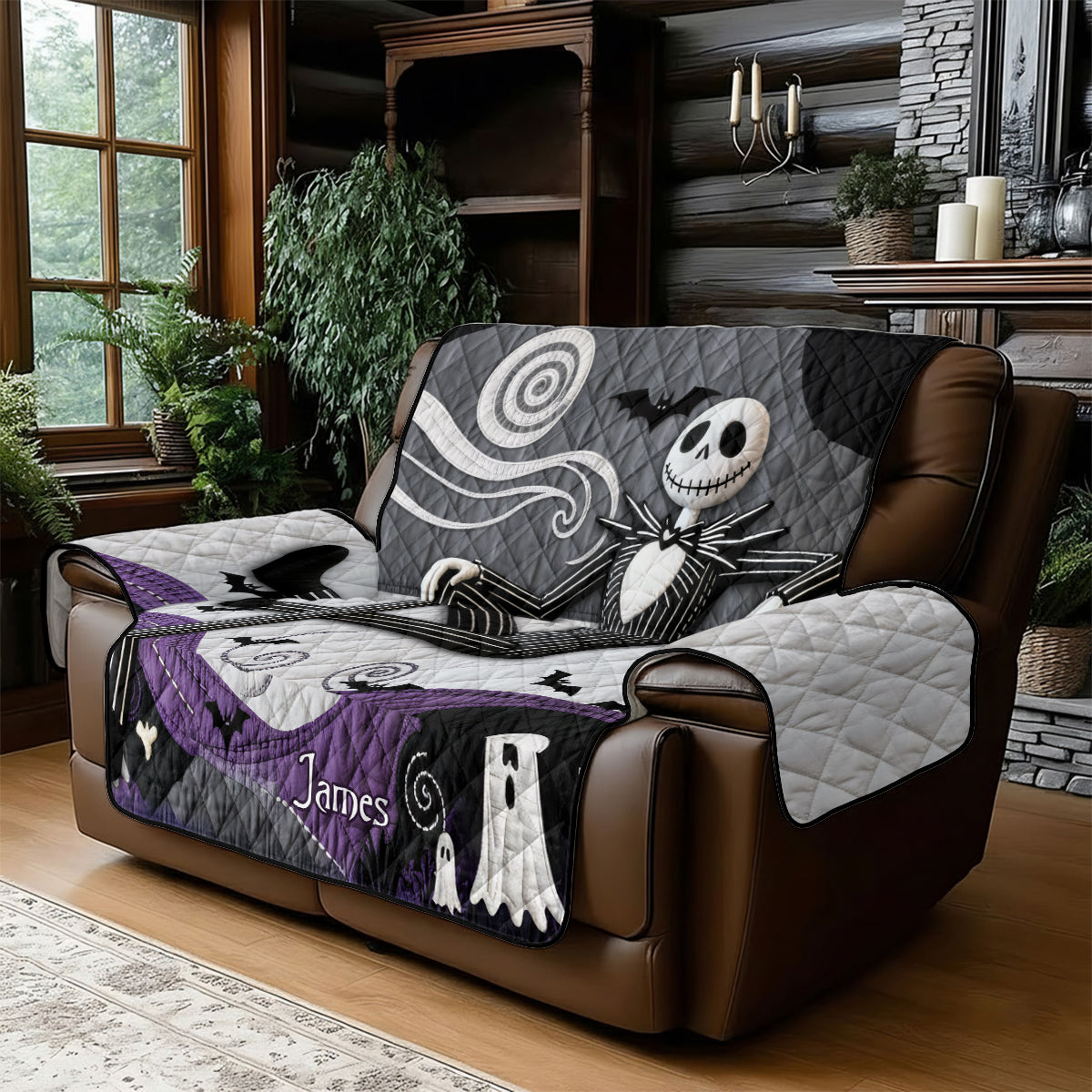 Before Christmas - Personalized Nightmare Quilted Sofa/Couch Cover