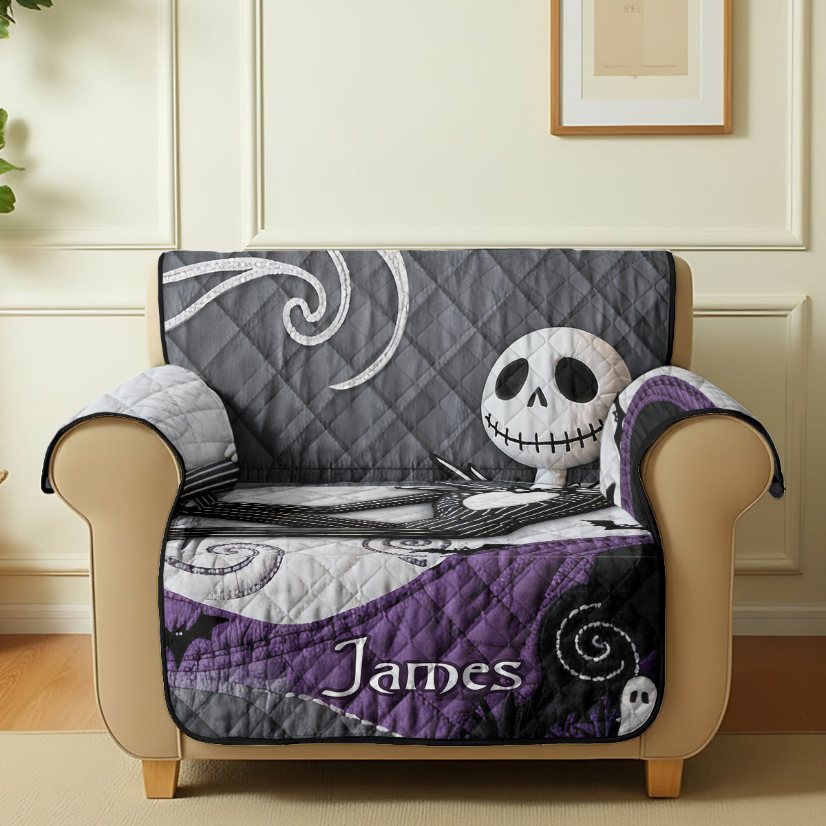 Before Christmas - Personalized Nightmare Quilted Sofa/Couch Cover