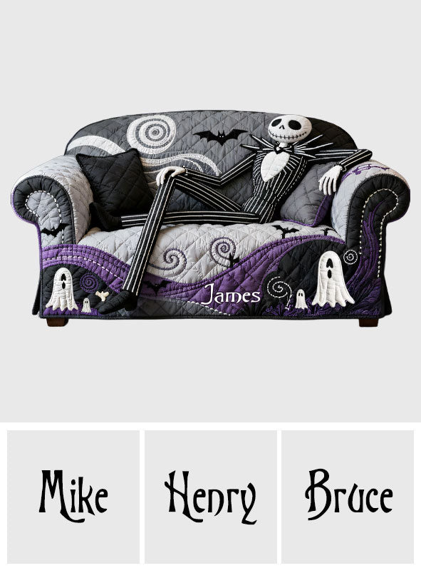 Before Christmas - Personalized Nightmare Quilted Sofa/Couch Cover