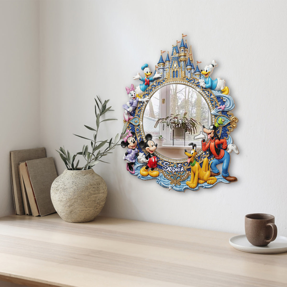 Magical Castle with Friends - Personalized Mouse Wall Hanging Mirror