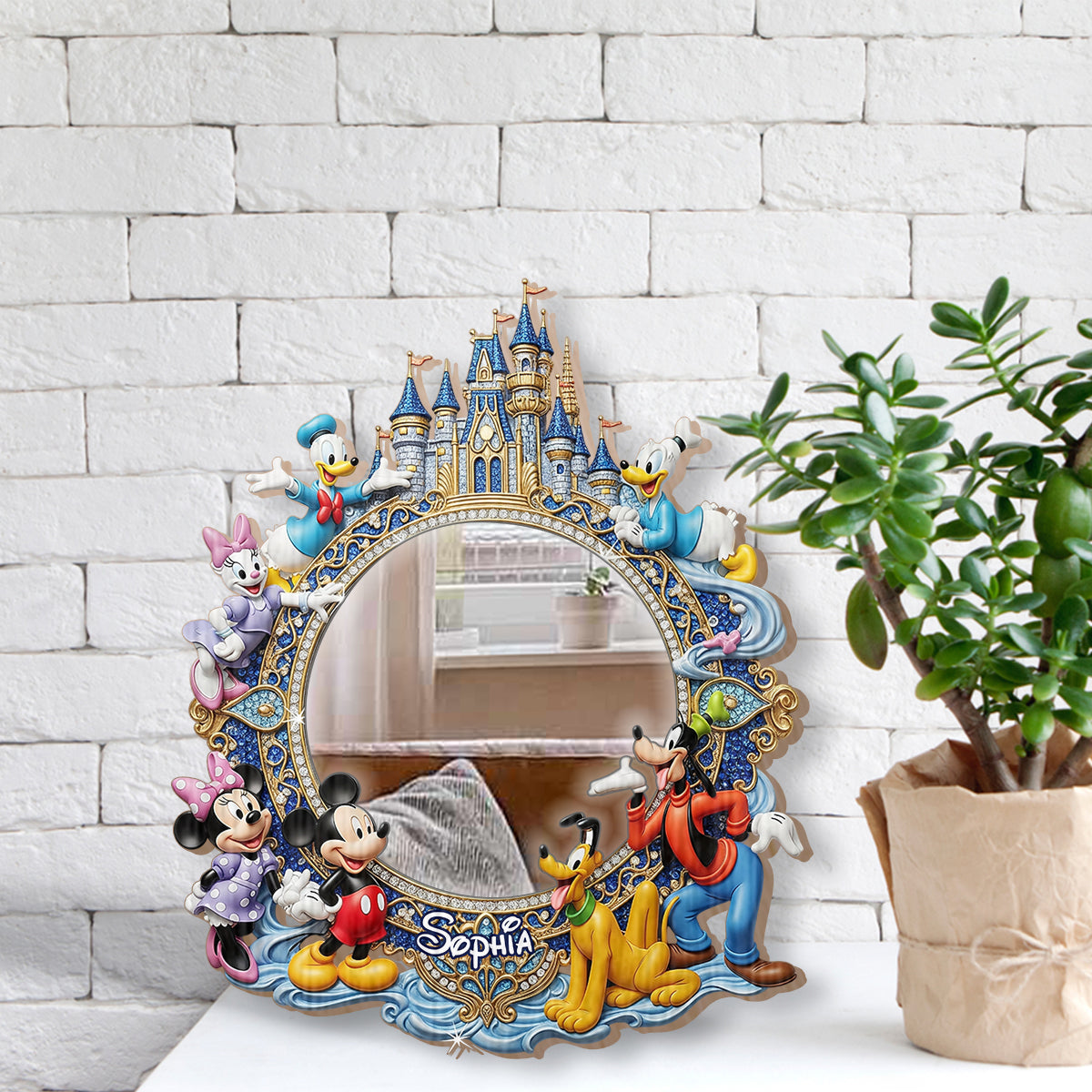 Magical Castle with Friends - Personalized Mouse Wall Hanging Mirror