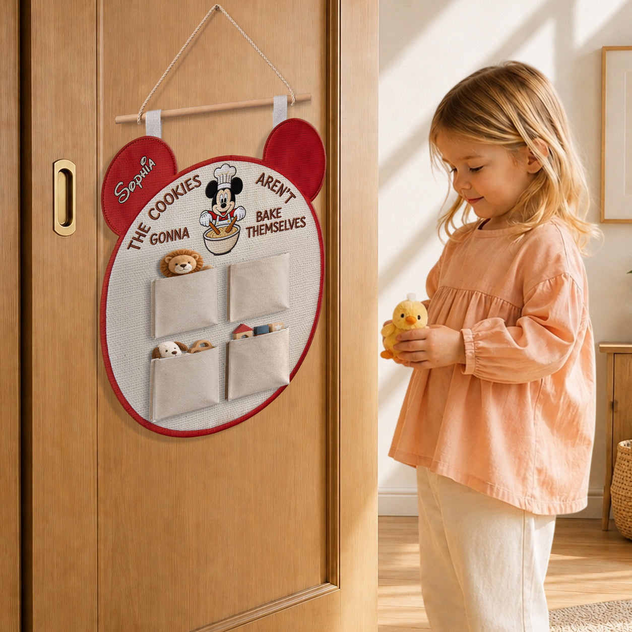 The Cookies Aren't Gonna Bake Themselves - Personalized Mouse Hanging Organizer