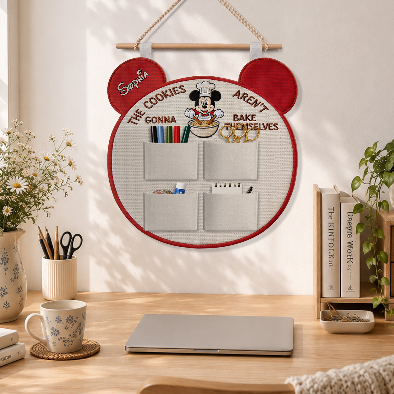 The Cookies Aren't Gonna Bake Themselves - Personalized Mouse Hanging Organizer