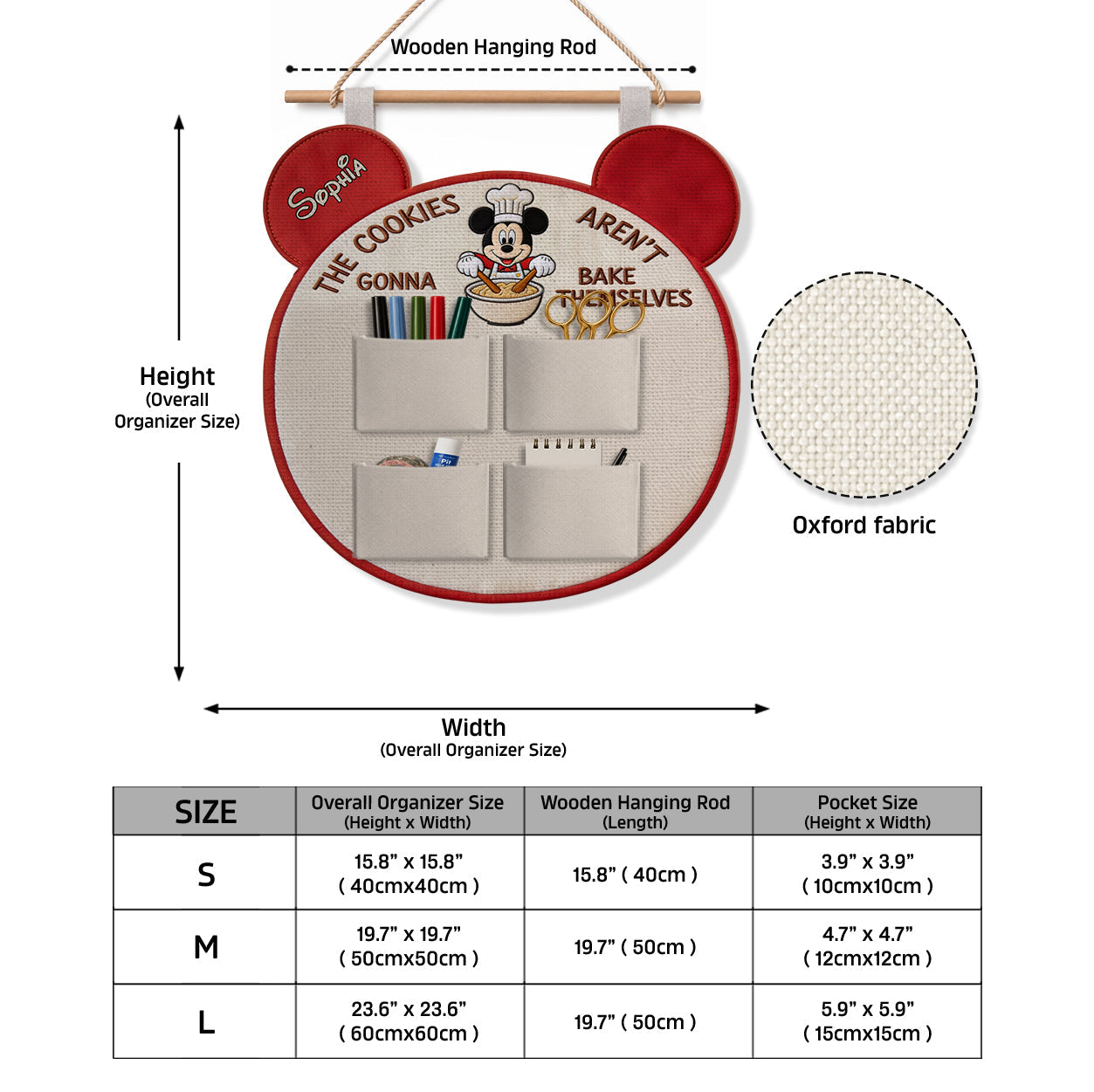 The Cookies Aren't Gonna Bake Themselves - Personalized Mouse Hanging Organizer