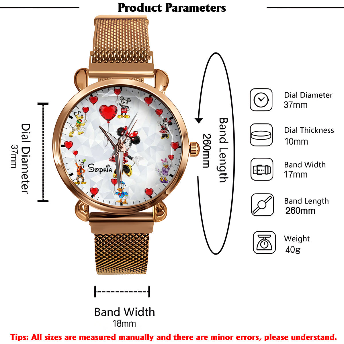 Magical World - Personalized Mouse Women Hand Watch