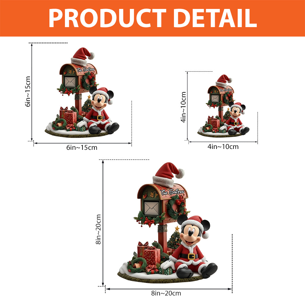 Merry Christmas - Personalized Mouse Custom Shaped Acrylic Plaque