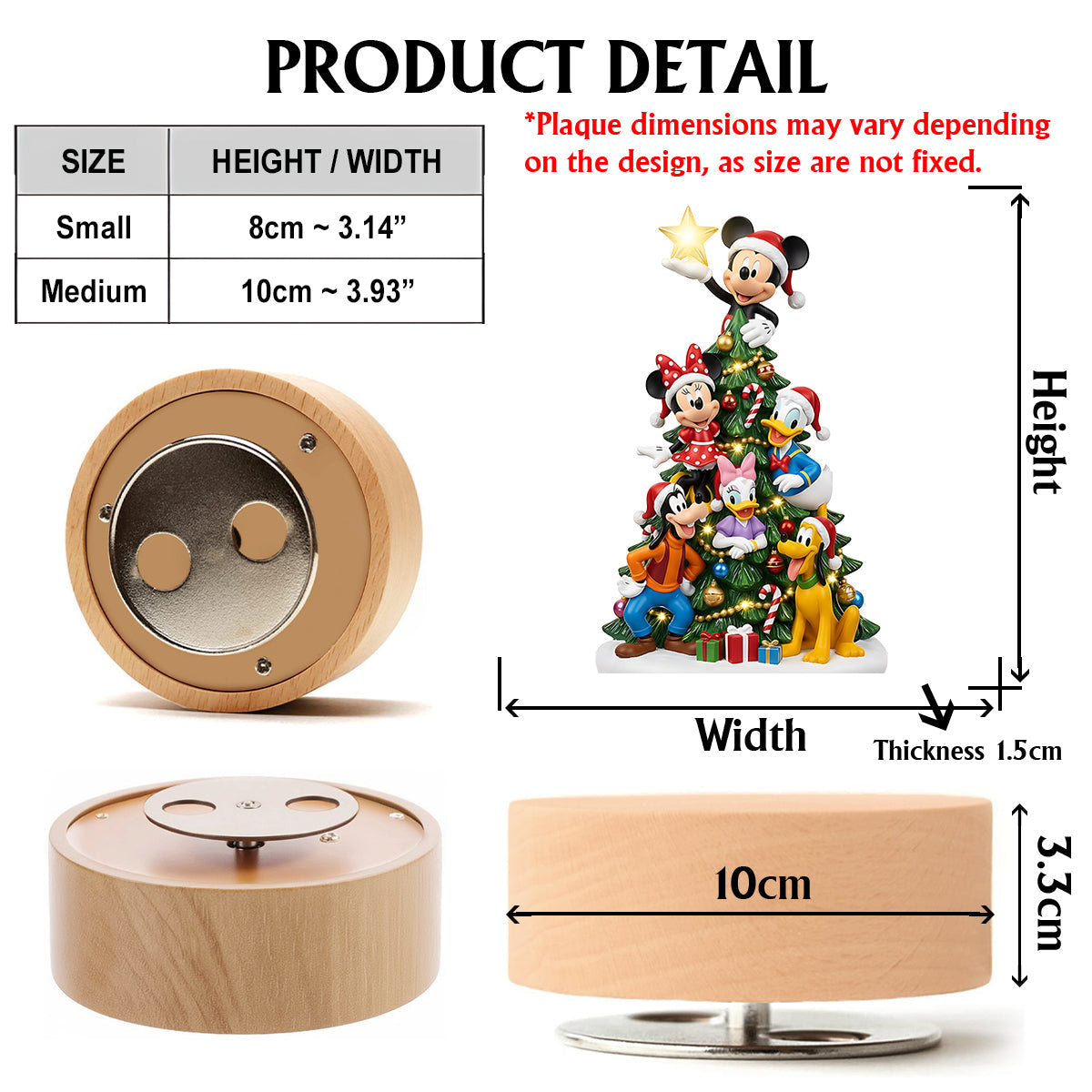 Magical Christmas Tree - Personalized Mouse Rotating Music Plaque