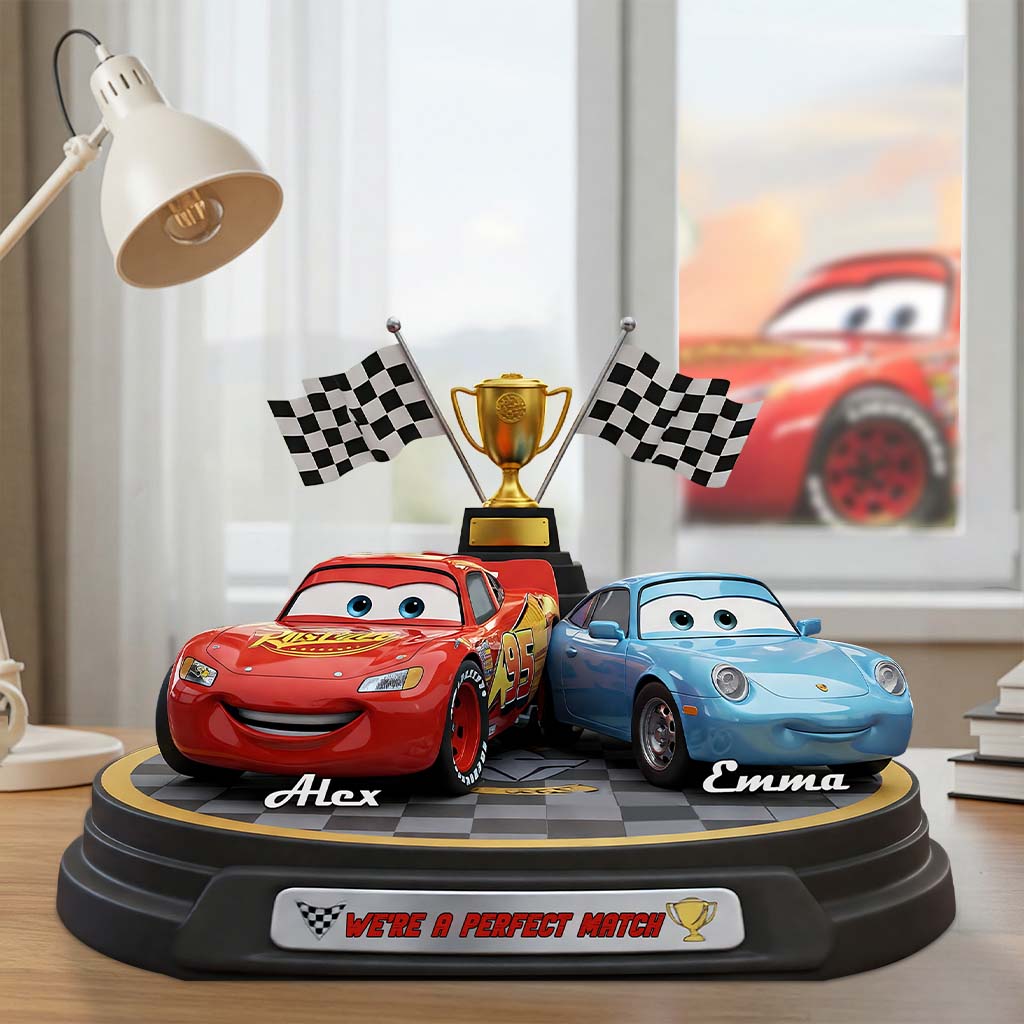 We're A Perfect Match - Personalized Cars Custom Shaped Acrylic Plaque