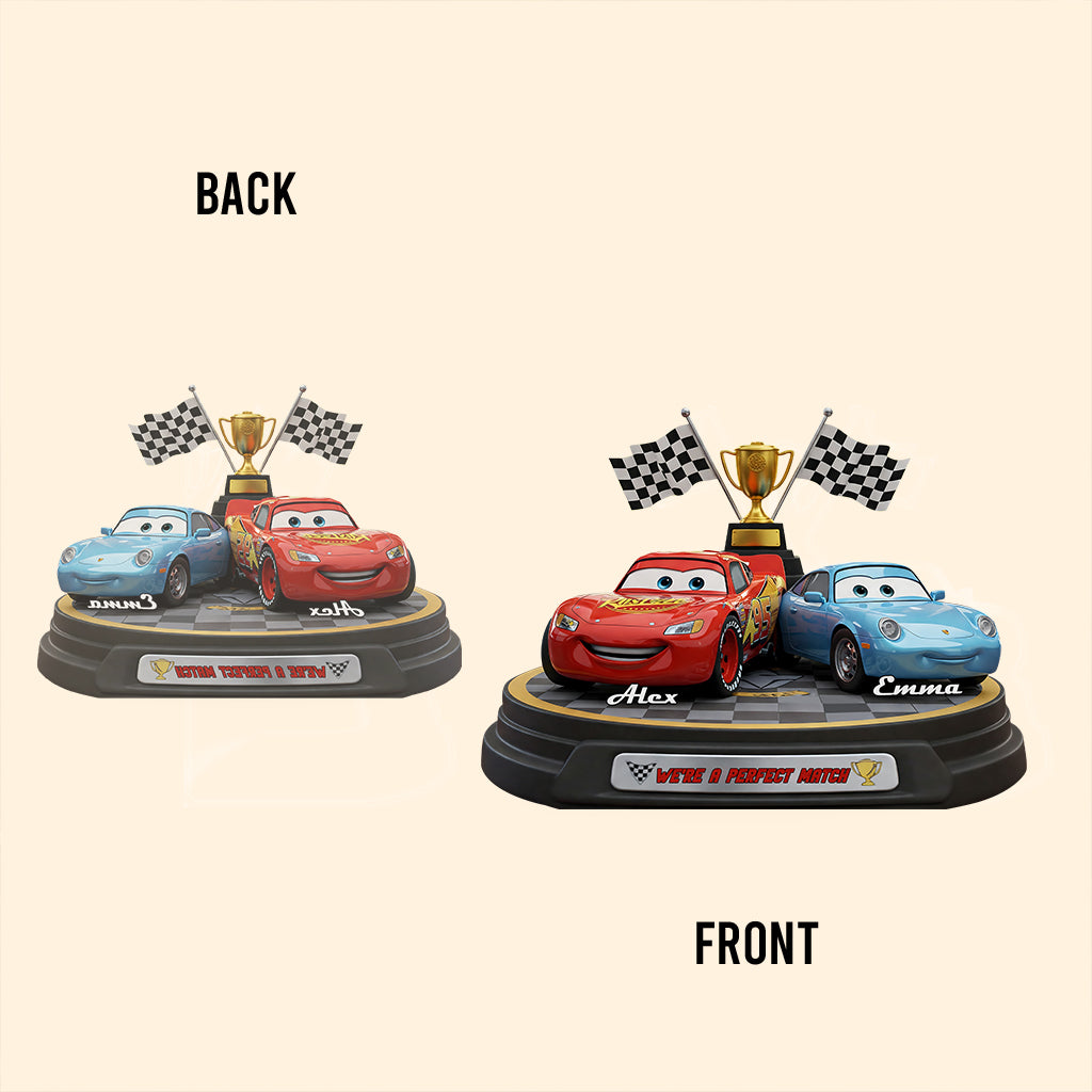 We're A Perfect Match - Personalized Cars Custom Shaped Acrylic Plaque