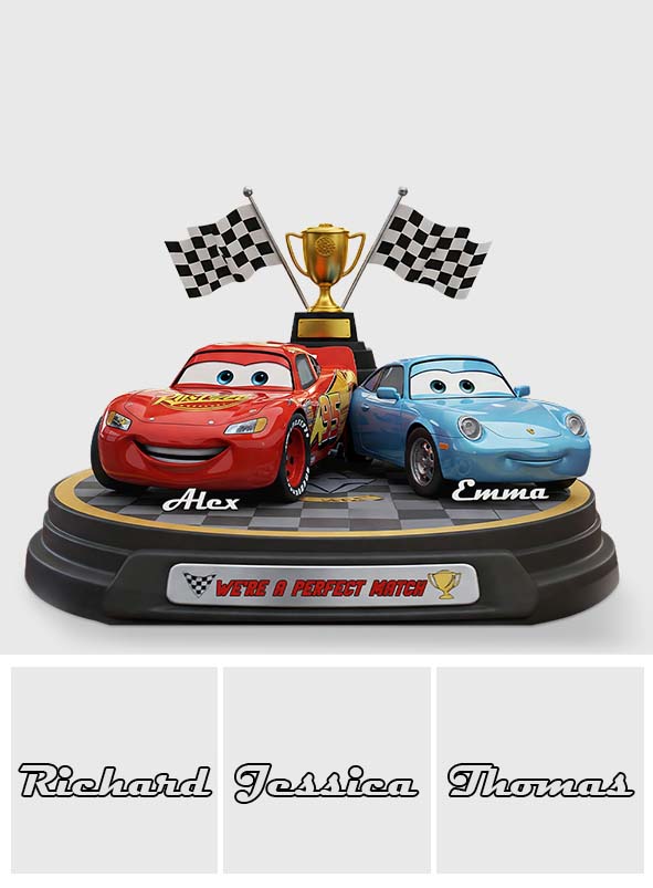 We're A Perfect Match - Personalized Cars Custom Shaped Acrylic Plaque