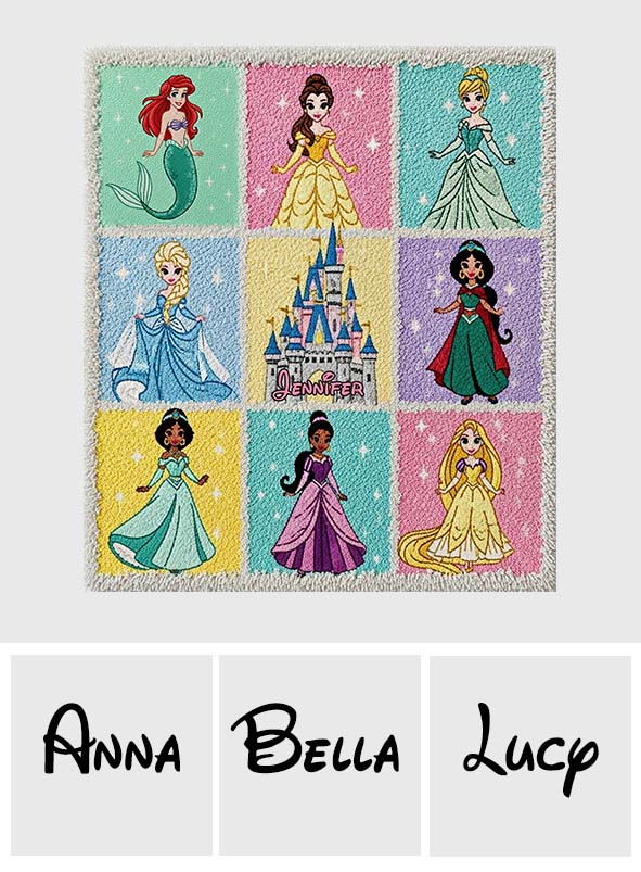 Magical Princesses - Personalized Princess Blanket
