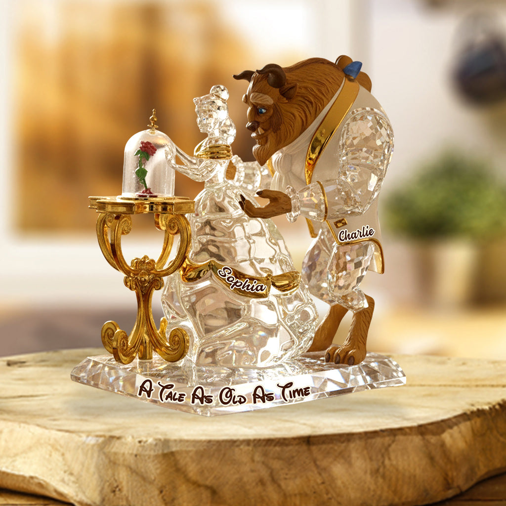 A Tale As Old As Time - Personalized Couple Custom Shaped Acrylic Plaque