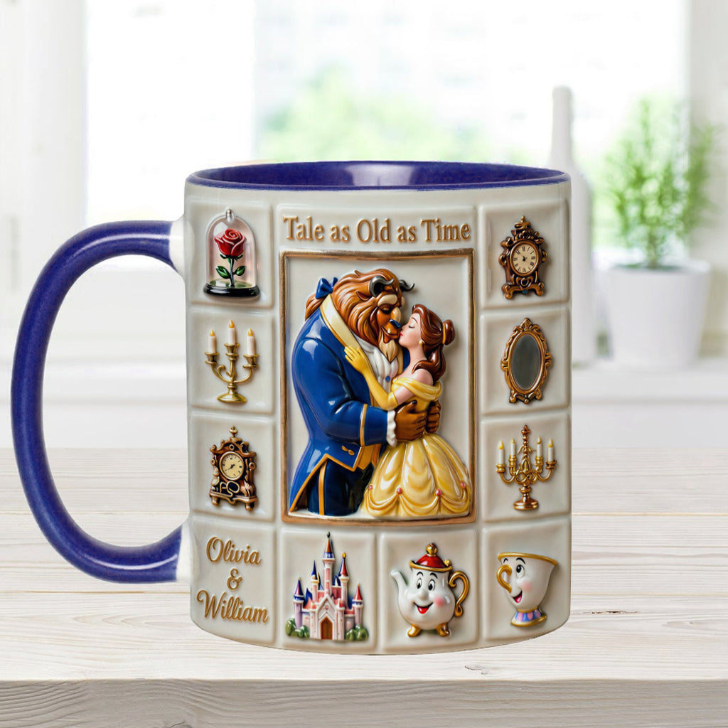 Tale As Old As Time - Personalized Beauty And The Beast Accent Mug