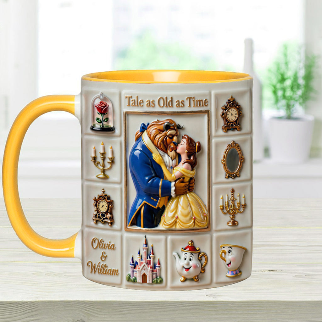 Tale As Old As Time - Personalized Beauty And The Beast Accent Mug