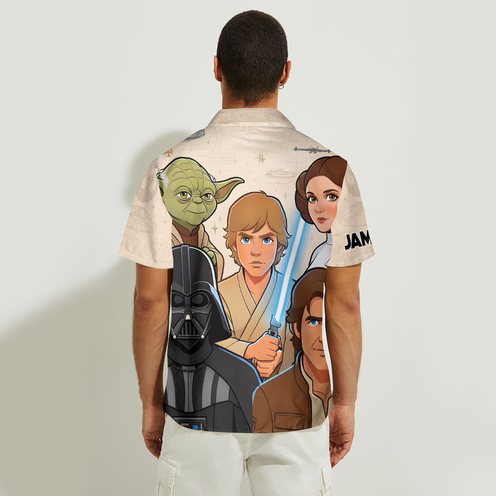 Space Fan Summer - Personalized The Force Hawaiian Shirt