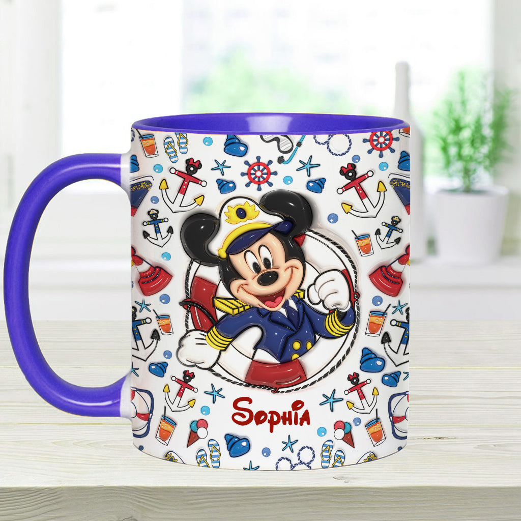 Family Cruise Trip - Personalized Mouse Accent Mug