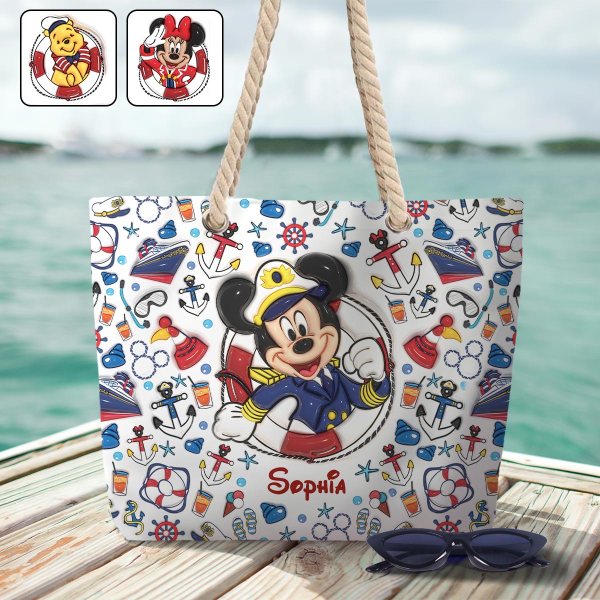 Family Cruise Trip - Personalized Mouse Beach Bag