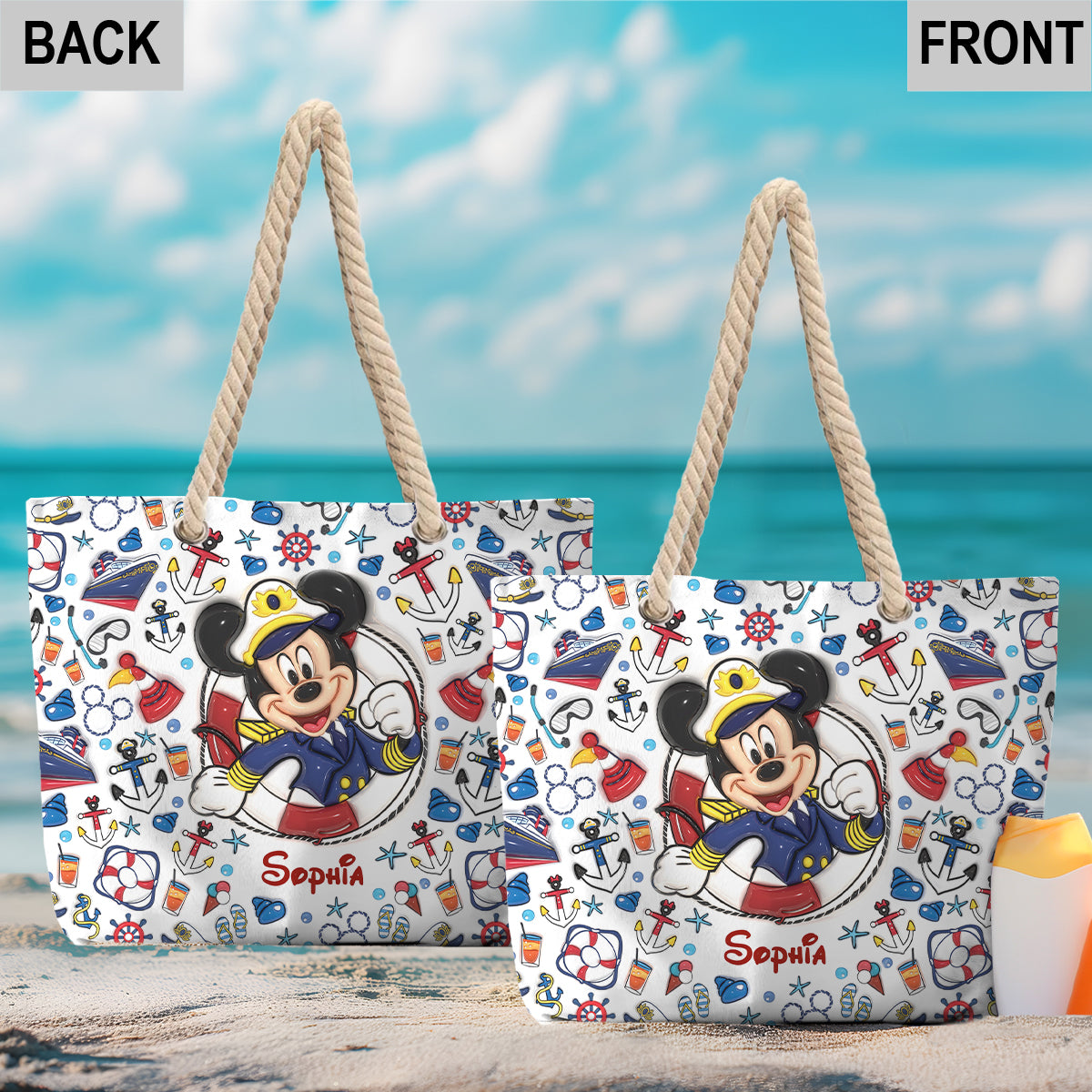 Family Cruise Trip - Personalized Mouse Beach Bag