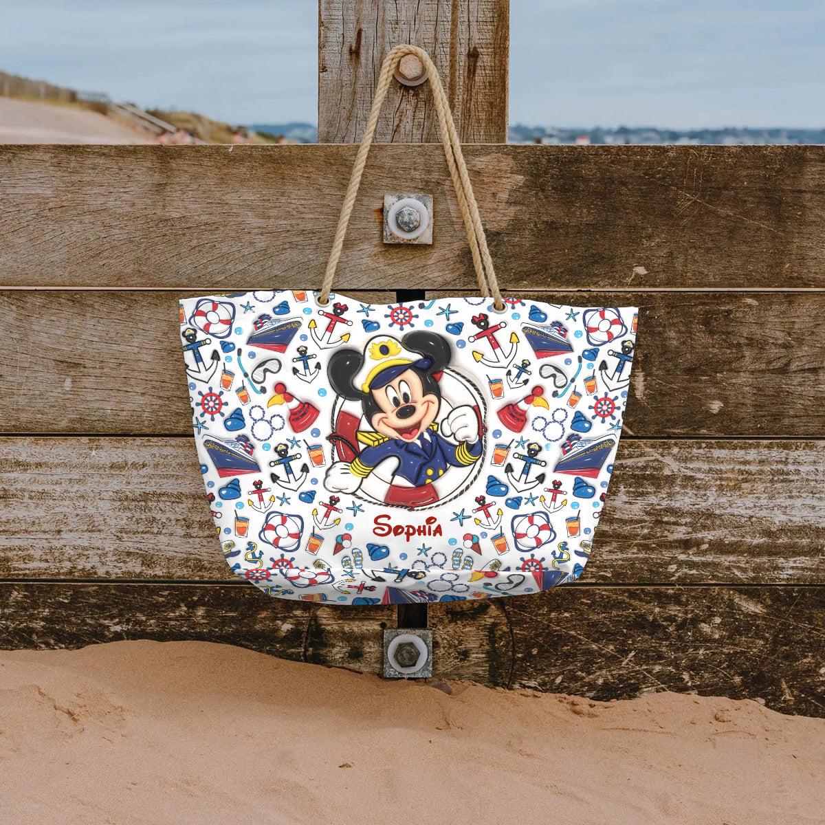 Family Cruise Trip - Personalized Mouse Beach Bag