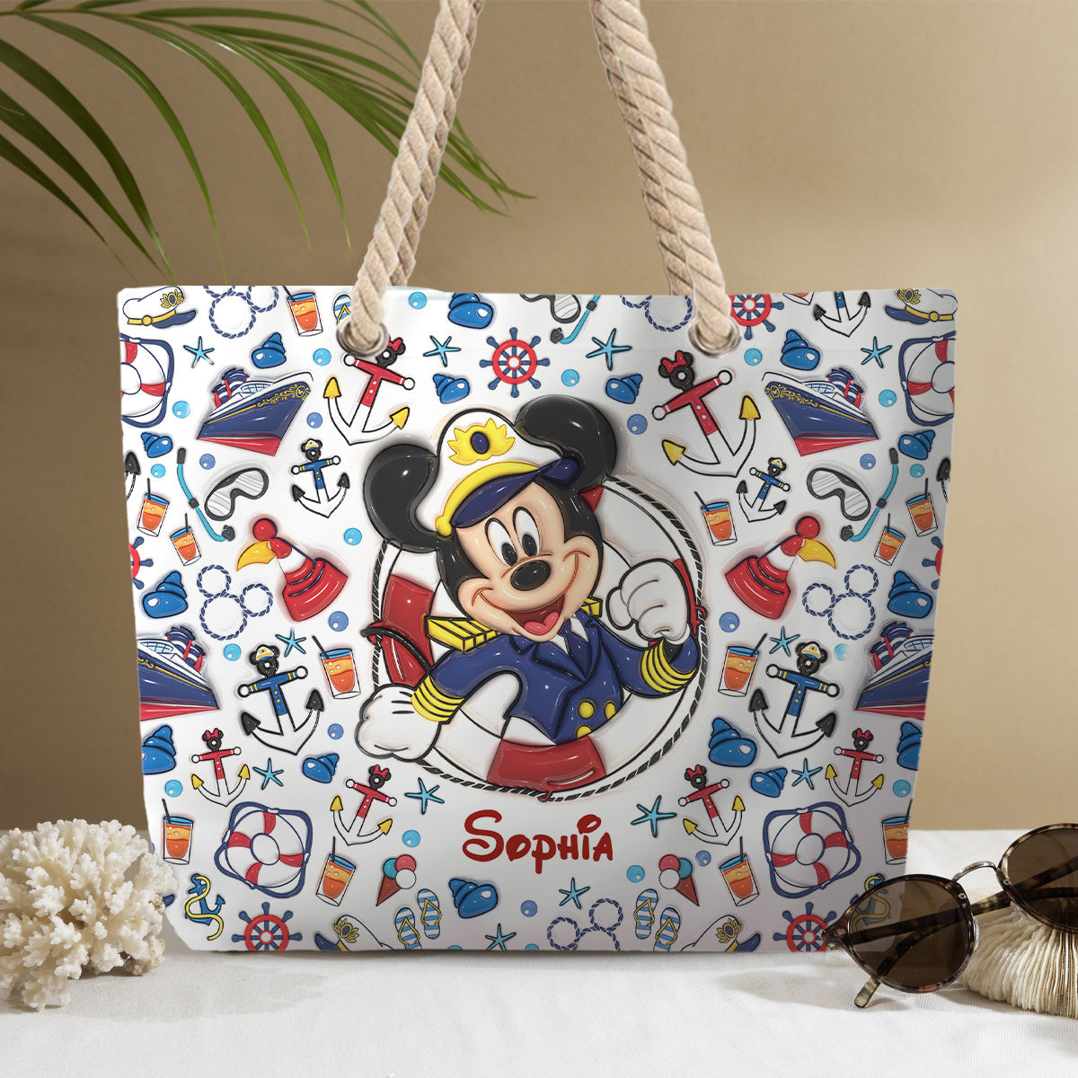 Family Cruise Trip - Personalized Mouse Beach Bag