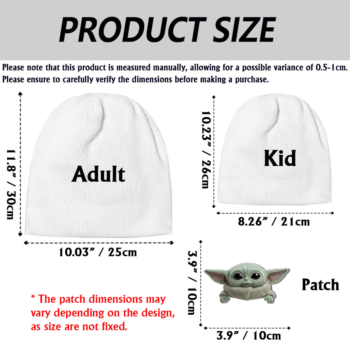 Movie Characters - Personalized The Force Beanie Hat With Patches