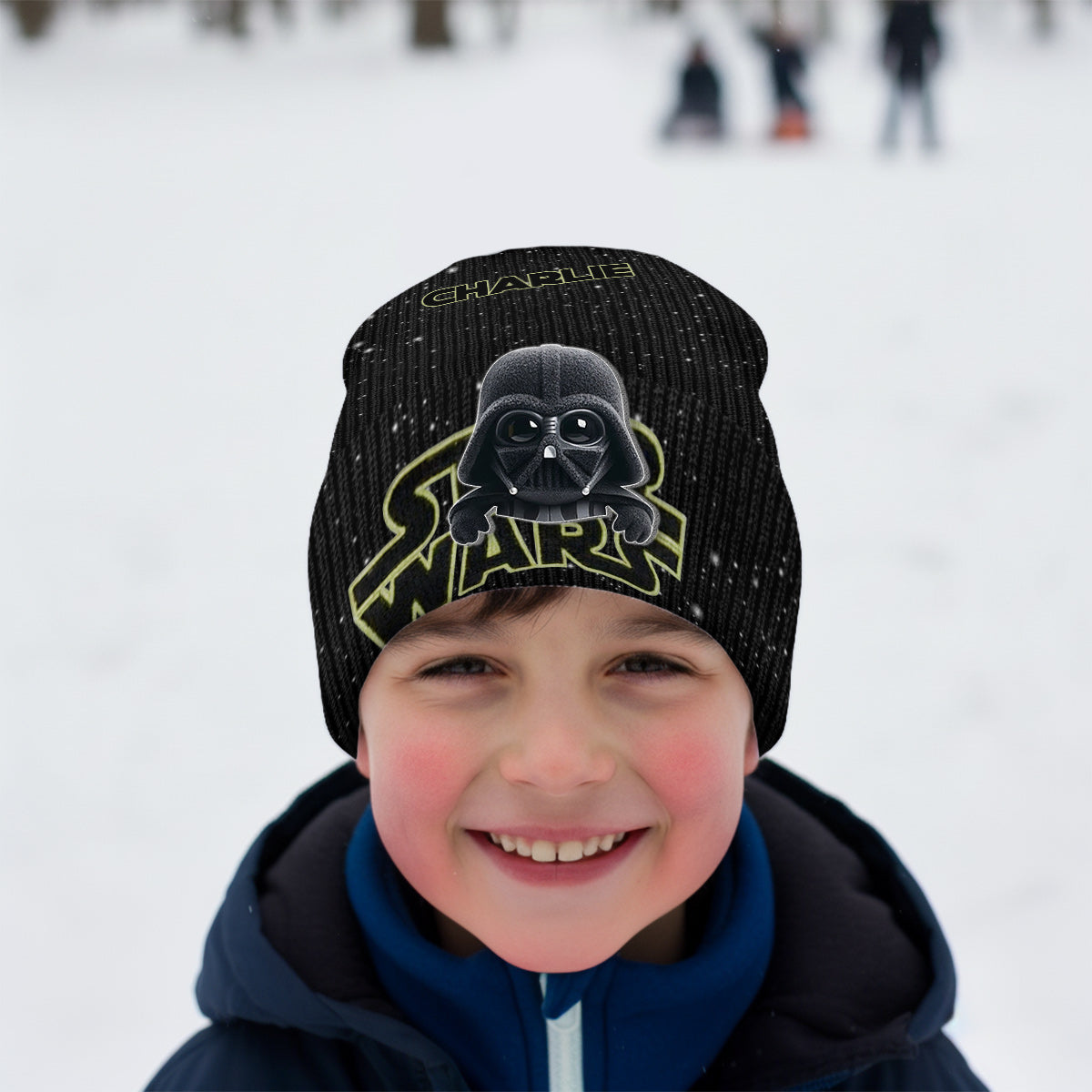 Movie Characters - Personalized The Force Beanie Hat With Patches