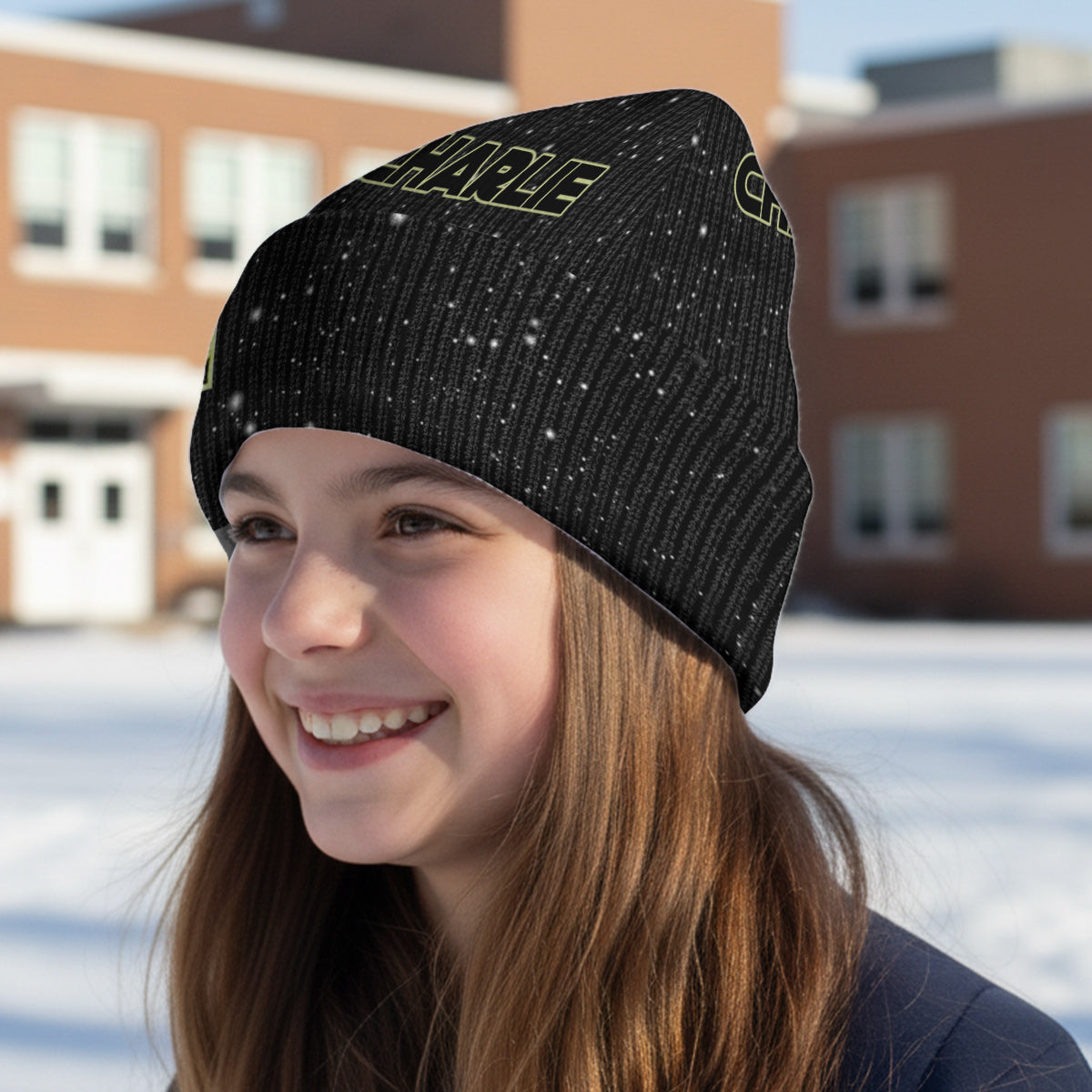 Movie Characters - Personalized The Force Beanie Hat With Patches