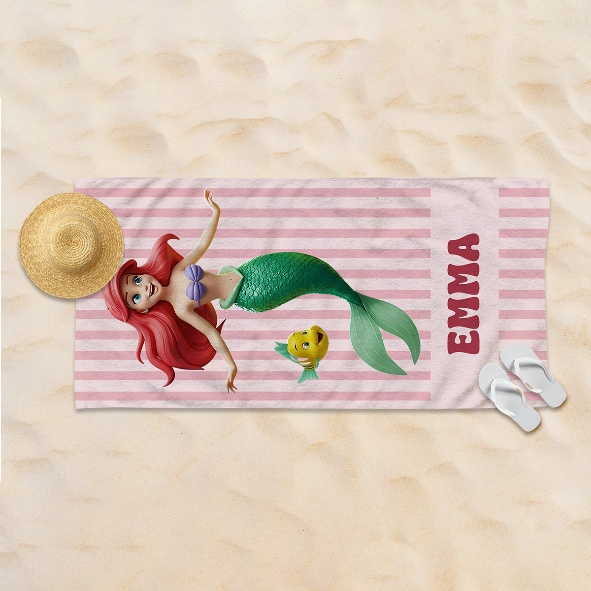 Magical Princess - Personalized Mouse Quick-dry Beach Towel/ Bath Towel