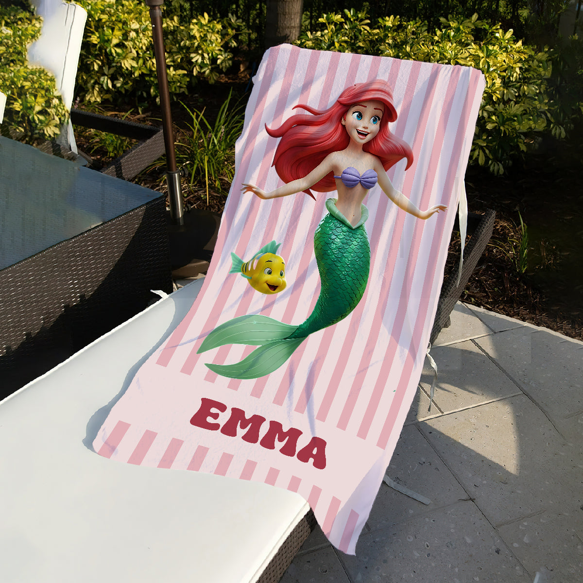 Magical Princess - Personalized Mouse Quick-dry Beach Towel/ Bath Towel