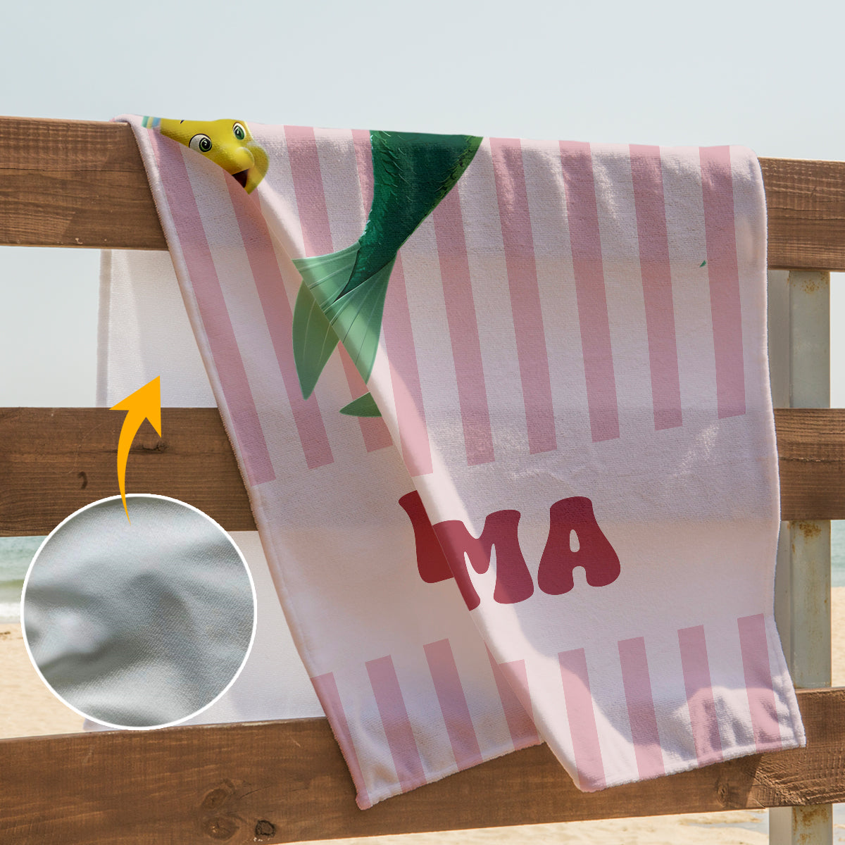 Magical Princess - Personalized Mouse Quick-dry Beach Towel/ Bath Towel