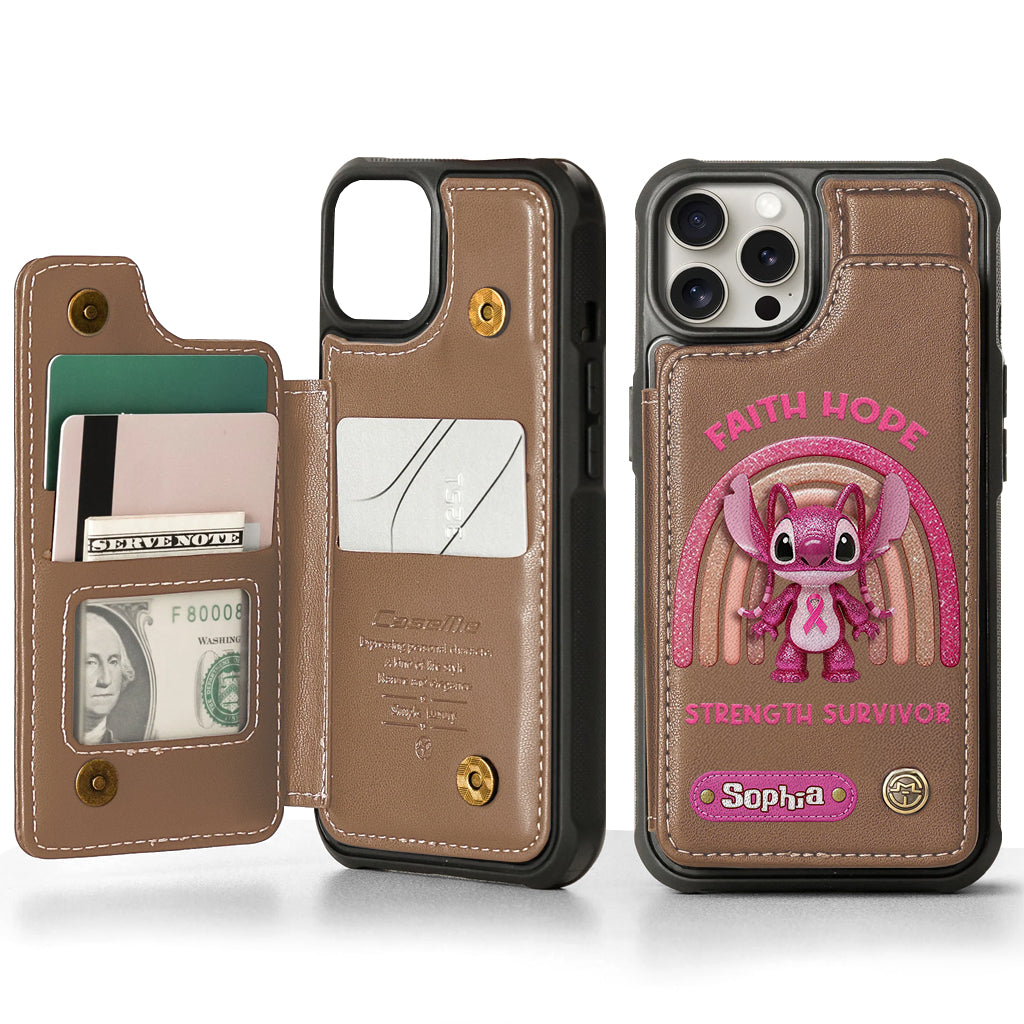 Faith Hope Love - Personalized Breast Cancer Awareness Wallet Phone Case