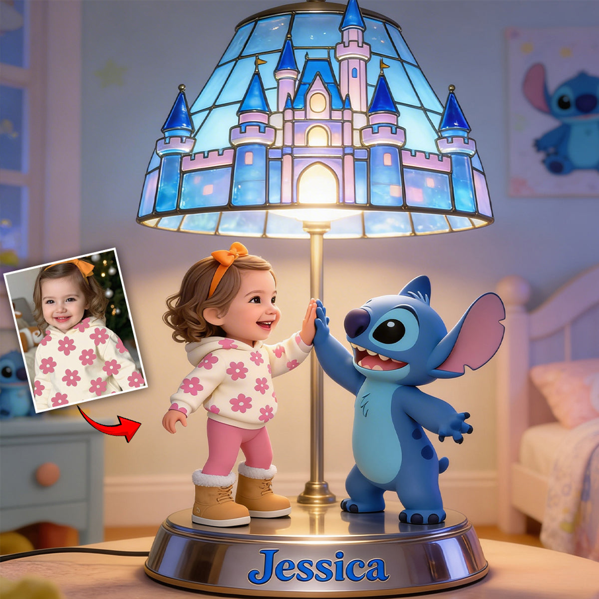 Blue Ailen - Personalized Ohana Acrylic LED Night Light