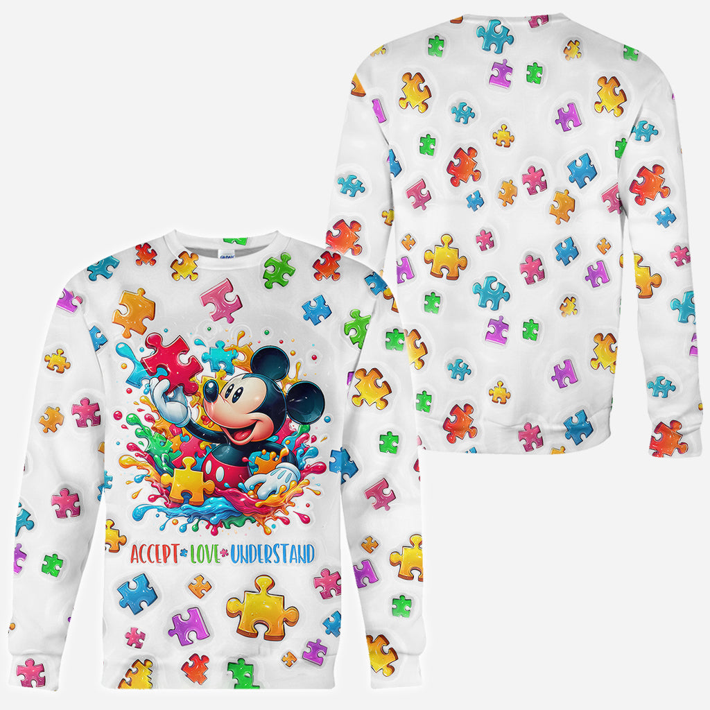 Accept Love Understand - Personalized Autism Awareness All Over Shirt