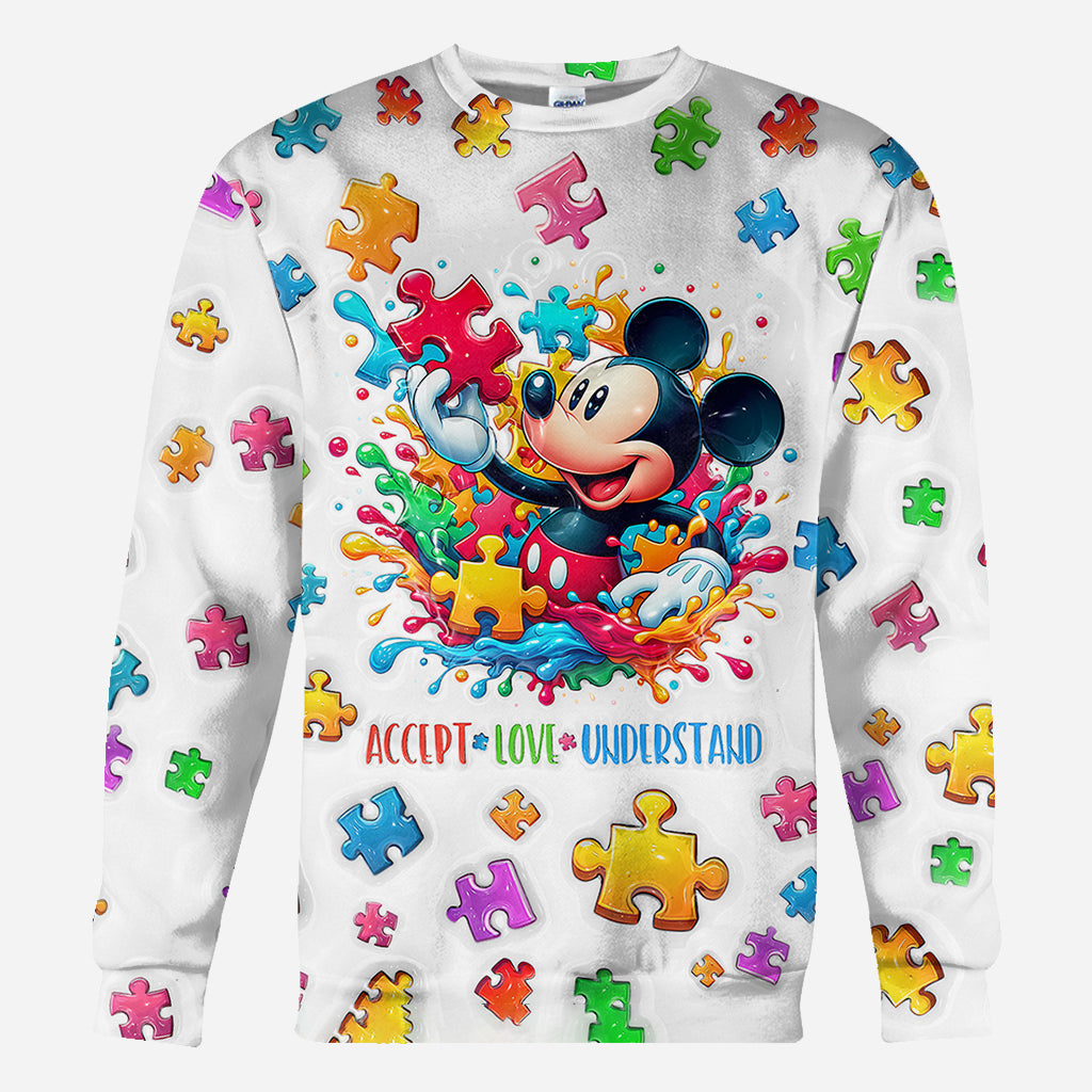 Accept Love Understand - Personalized Autism Awareness All Over Shirt