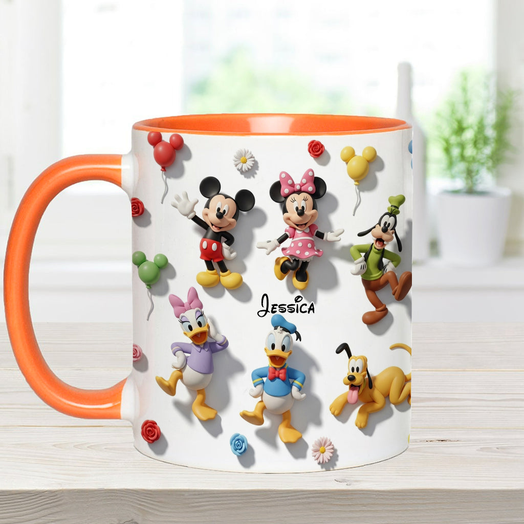 Just A Girl Who Loves Disney - Personalized Mouse Accent Mug