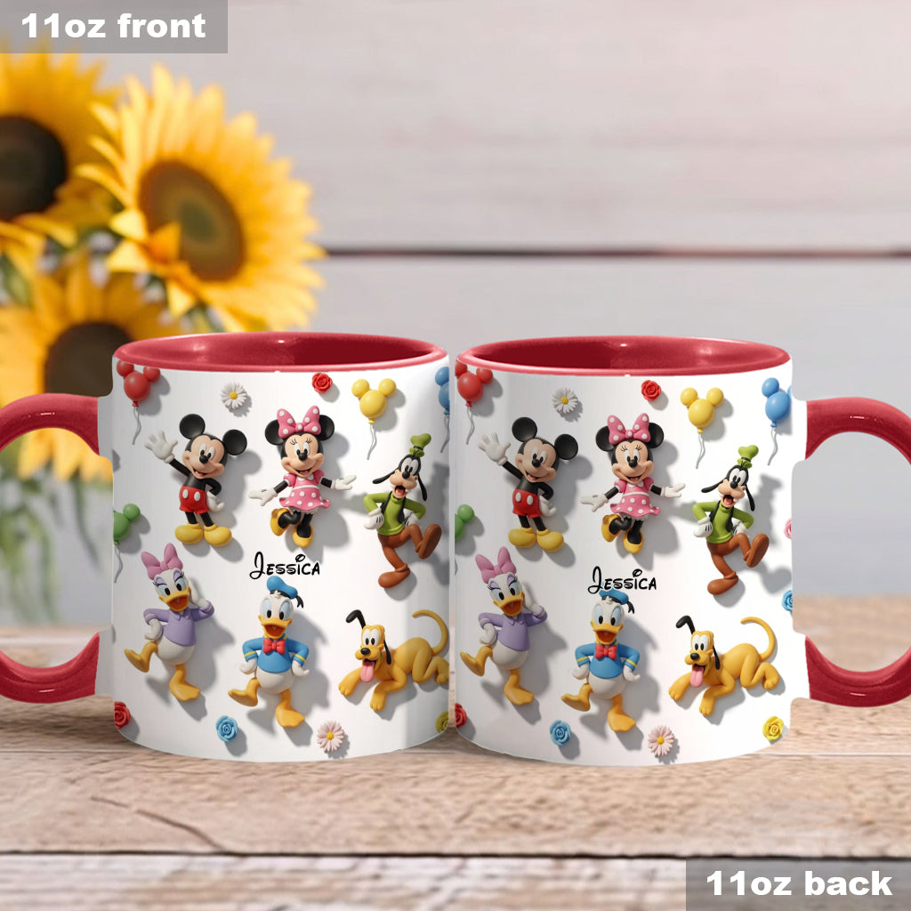 Just A Girl Who Loves Disney - Personalized Mouse Accent Mug