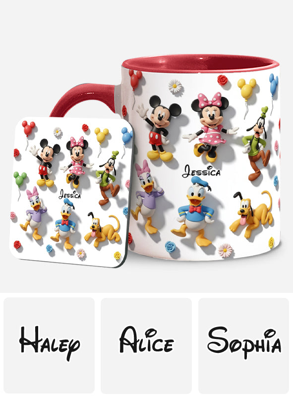 Just A Girl Who Loves Disney - Personalized Mouse Accent Mug