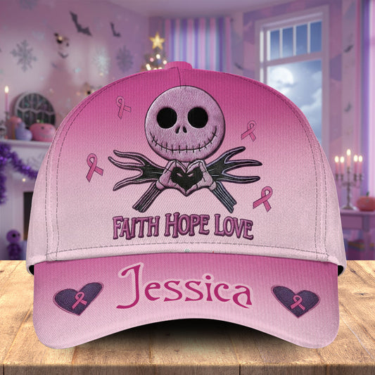 Faith Hope Love - Personalized Breast Cancer Awareness Classic Cap