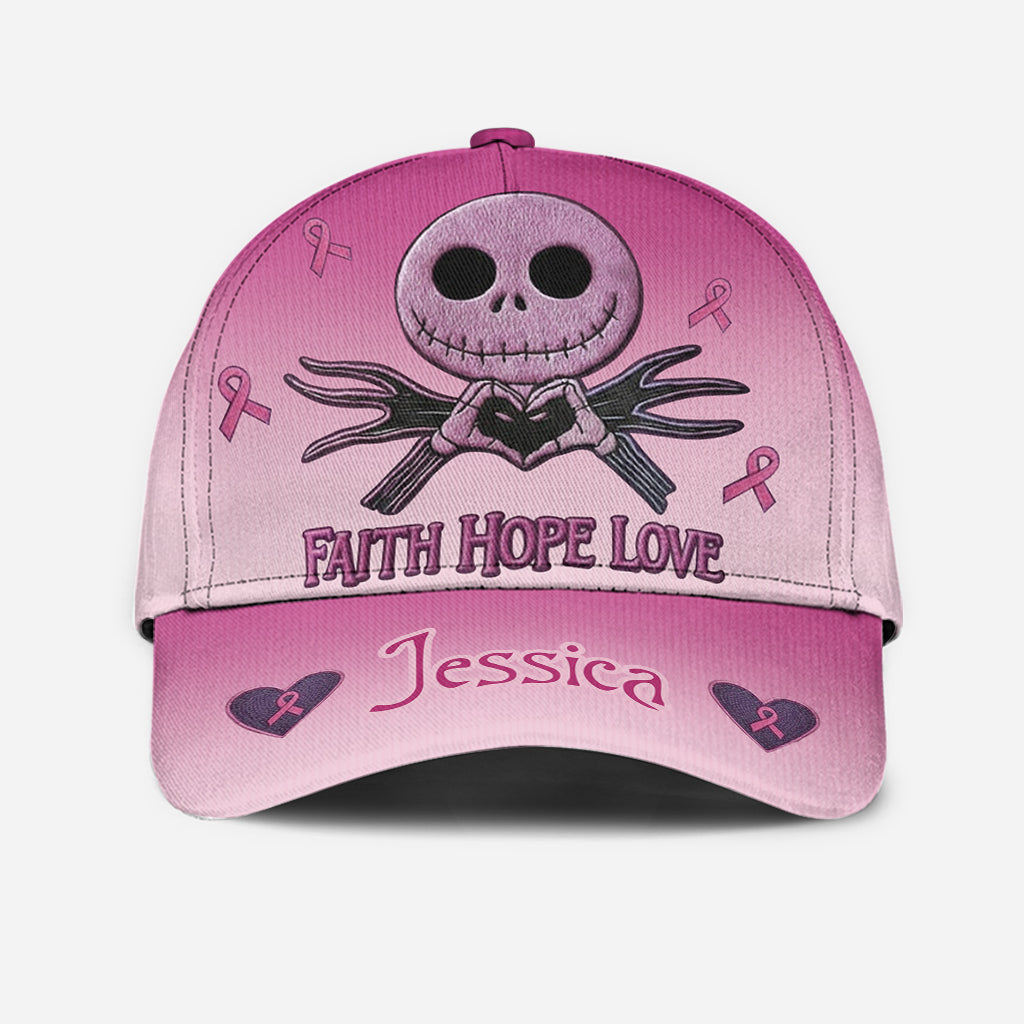 Faith Hope Love - Personalized Breast Cancer Awareness Classic Cap