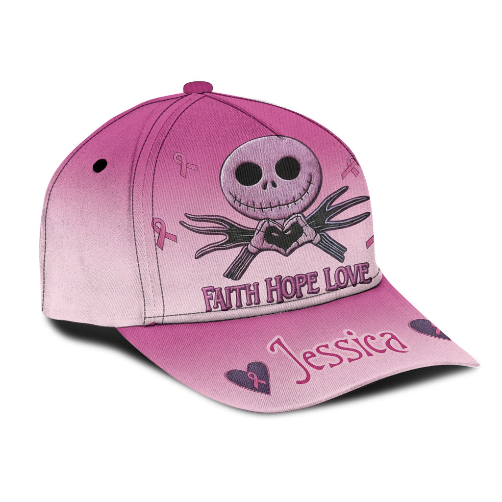 Faith Hope Love - Personalized Breast Cancer Awareness Classic Cap