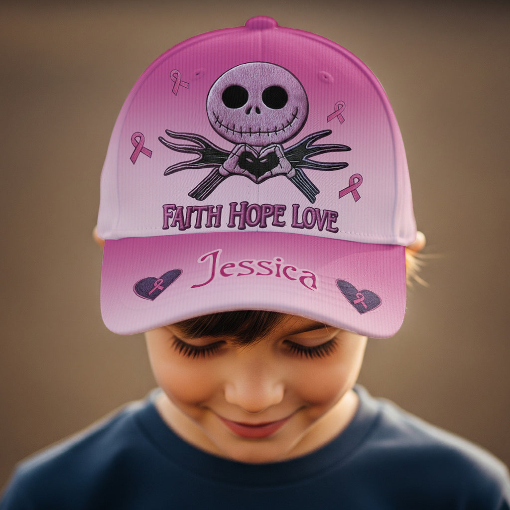 Faith Hope Love - Personalized Breast Cancer Awareness Classic Cap