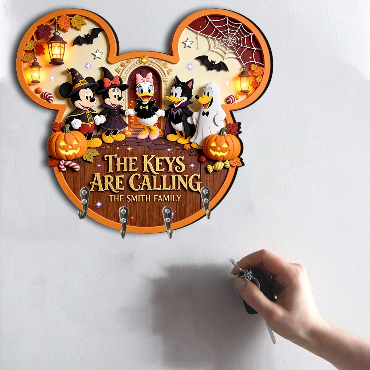 Halloween Vibes - Personalized Mouse Custom Shaped Hanging Rack