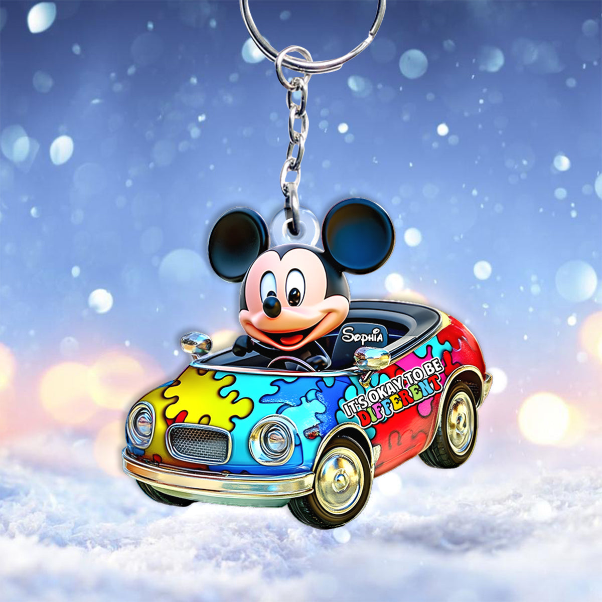 Mouse Car - Personalized Mouse Keychain