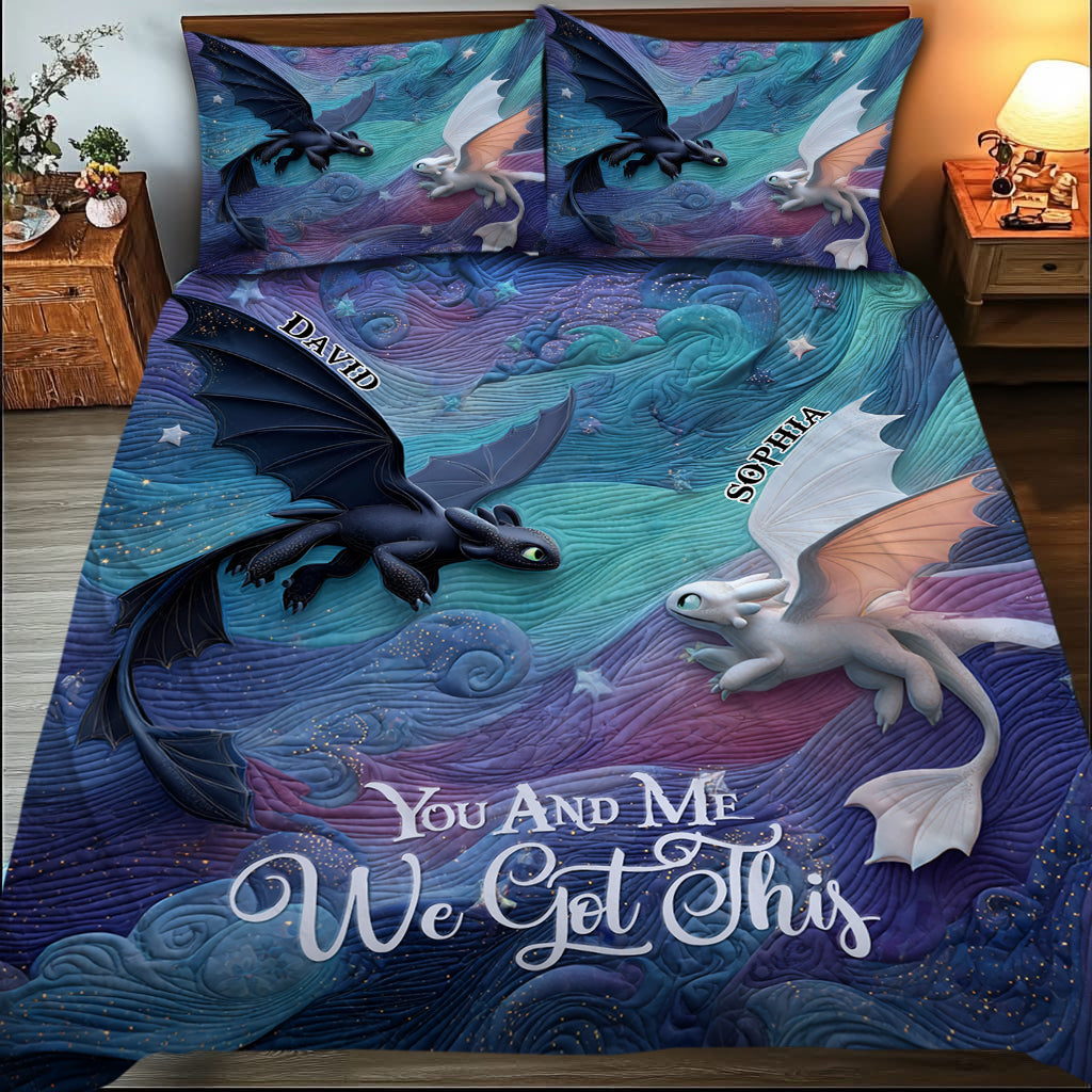 You & Me We Got This - Personalized Mouse Quilt Set