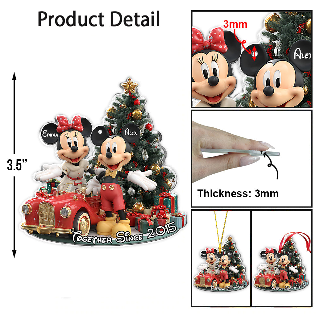 Christmas Couple - Personalized Mouse Ornament