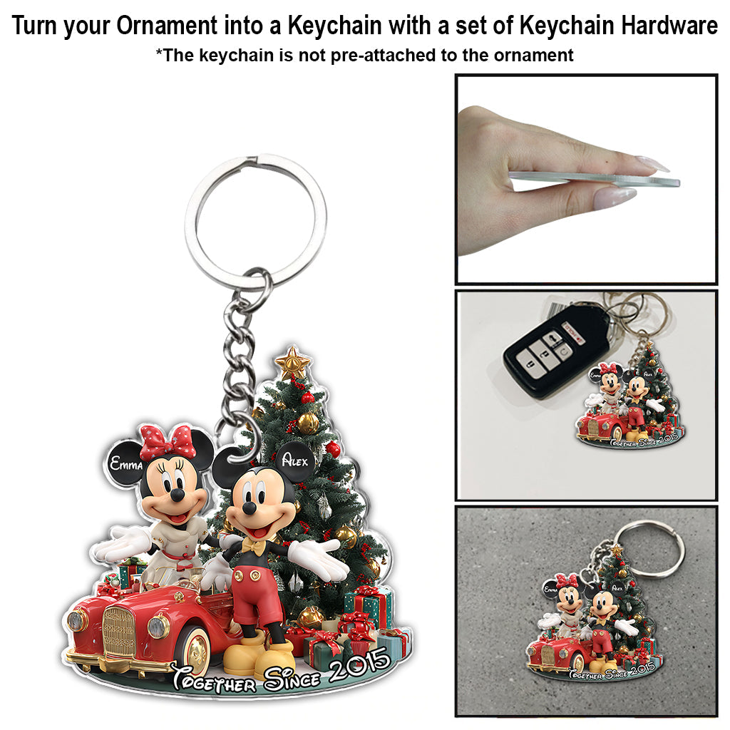 Christmas Couple - Personalized Mouse Ornament