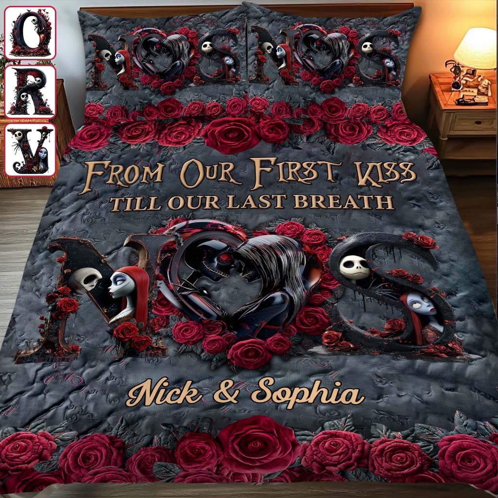 From Our First Kiss - Personalized Nightmare Quilt Set
