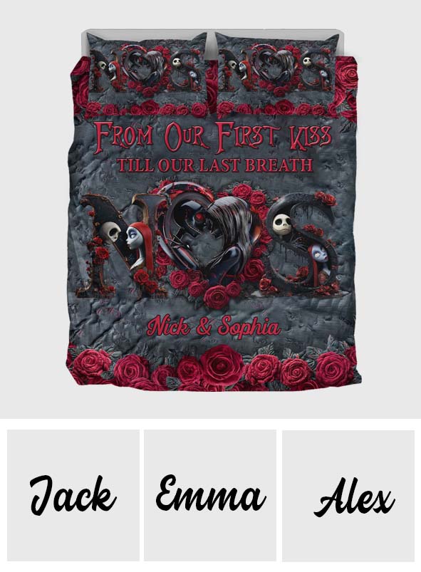 From Our First Kiss - Personalized Nightmare Quilt Set