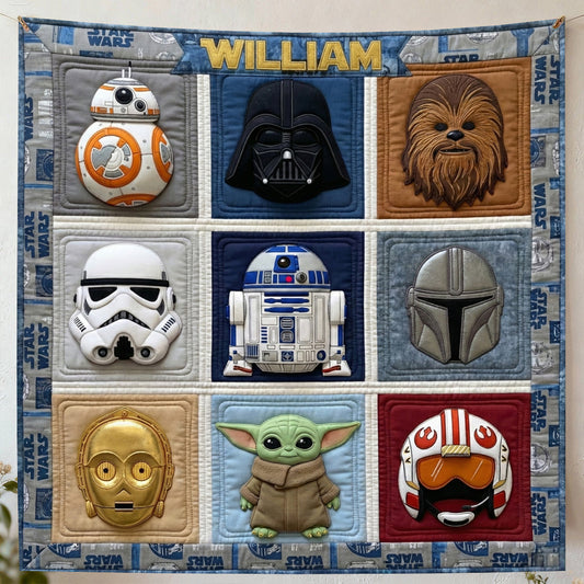 Space Warriors Patchwork - Personalized The Force Blanket